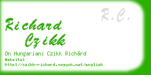 richard czikk business card