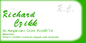 richard czikk business card